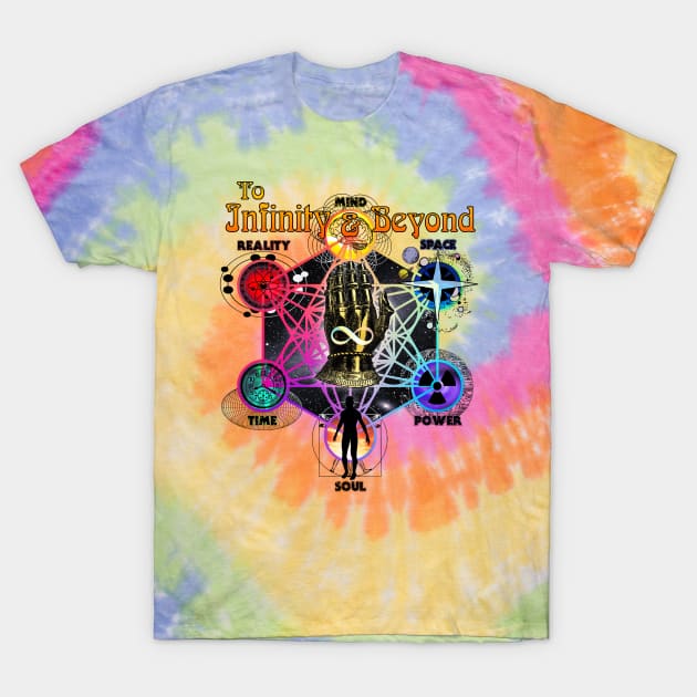 Beyond Infinite Magic Space Glove - Cosmic Psychedelic Tie Dye T-Shirt by blueversion